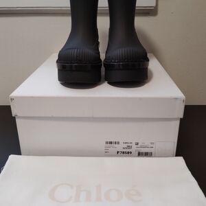 Chloe Raina Black Rain Boots